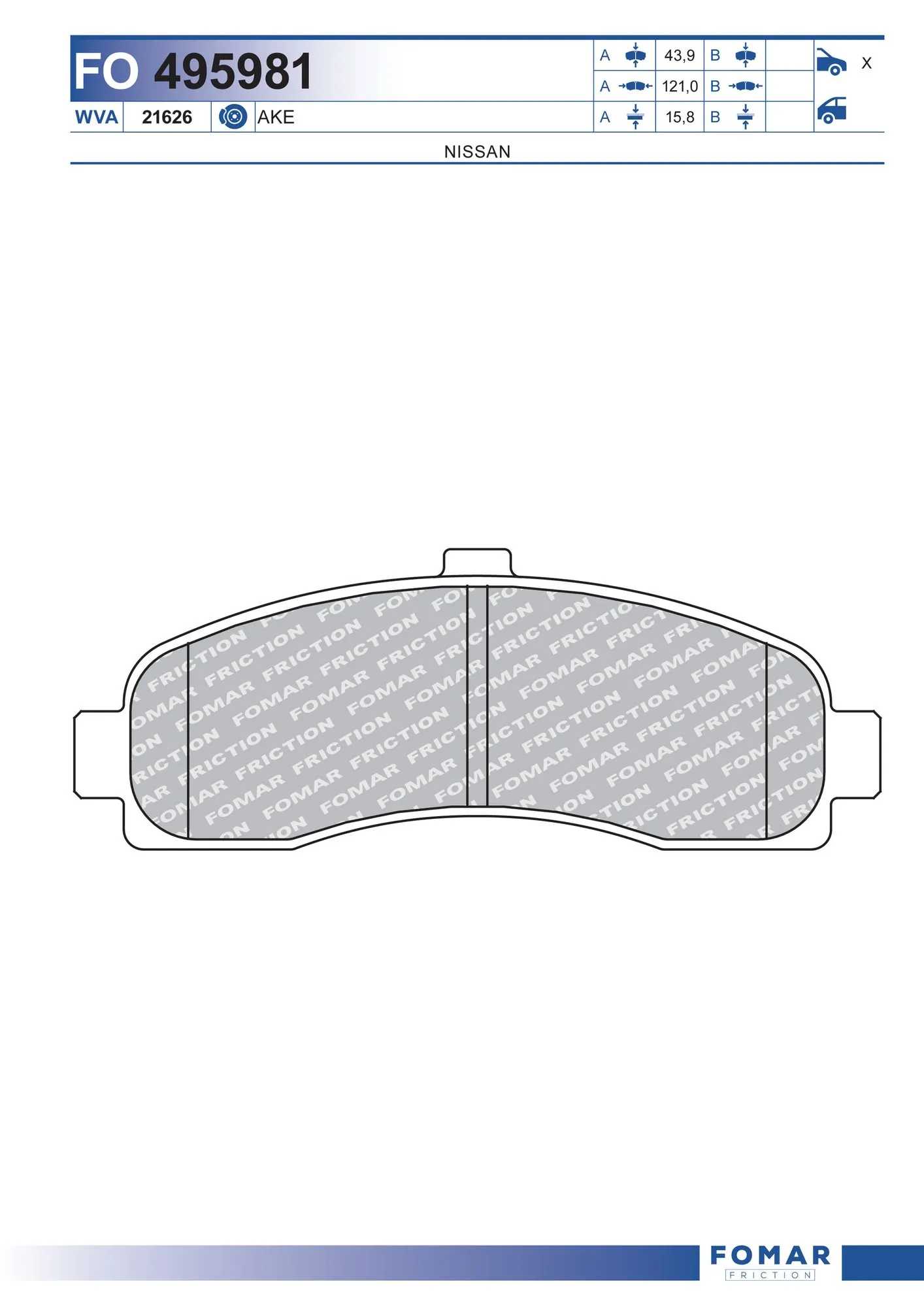 Brake Pad Set, disc brake